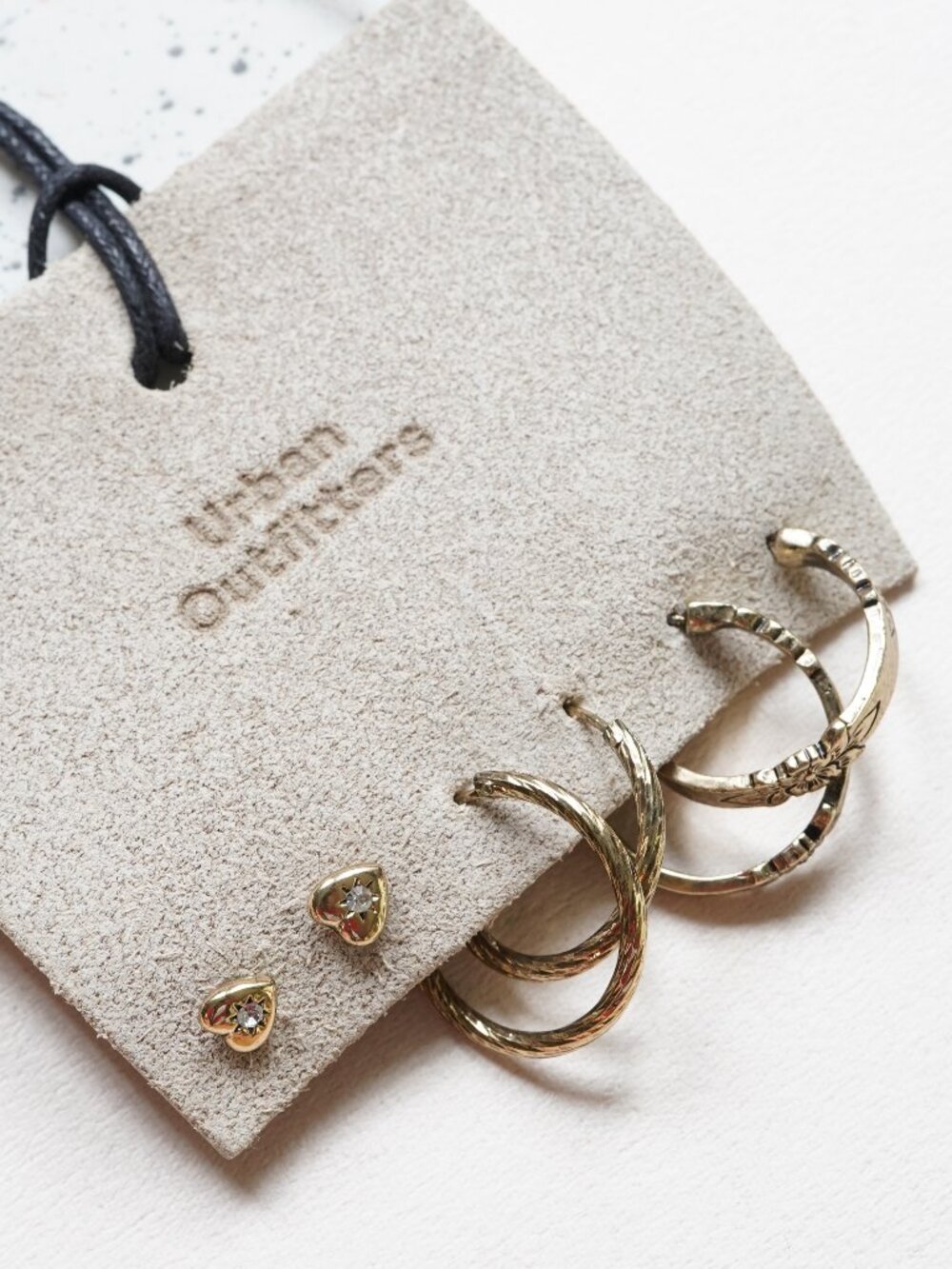 4/$25 Urban Outfitters Heart Hoop Earring Set